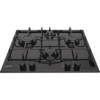 Refurbished Hotpoint PCN642HBK 59cm 4 Burner Gas Hob Black