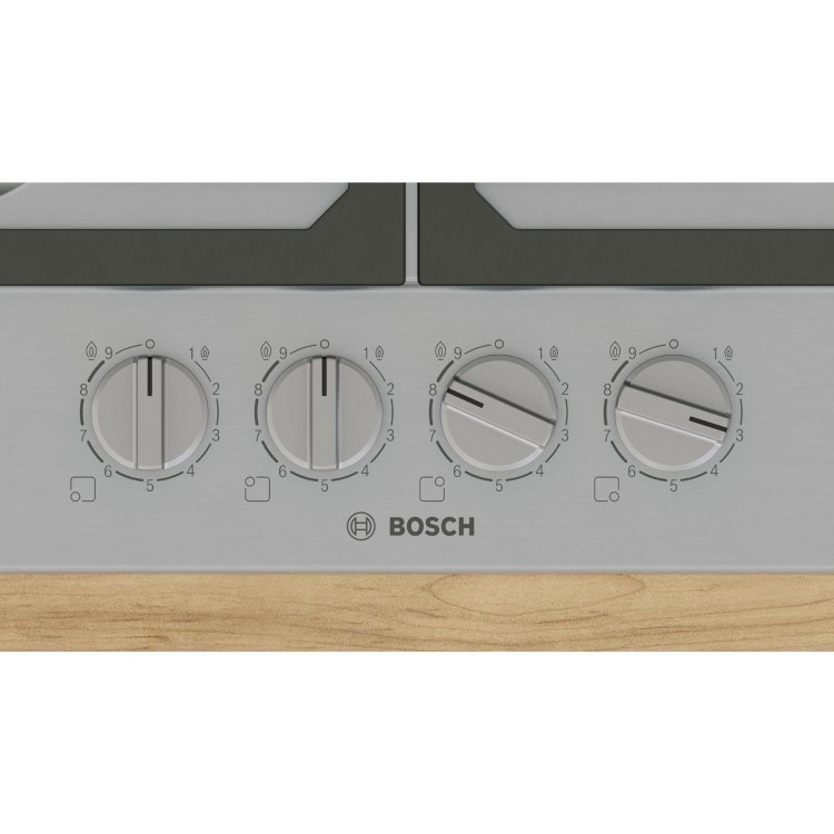 Bosch Series 6 60cm 4 Burner Gas Hob - Stainless Steel