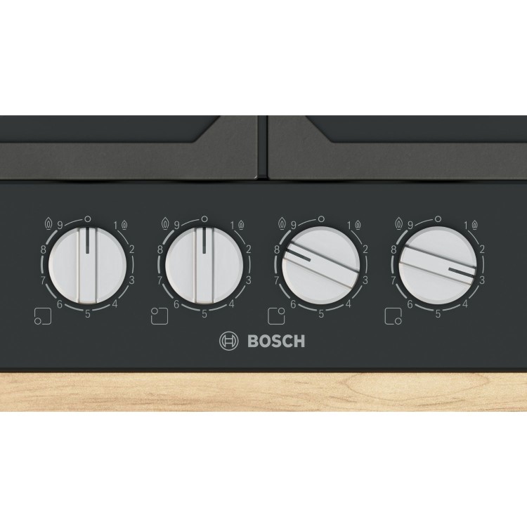 Bosch Series 6 60cm 4 Burner Gas Hob - Black