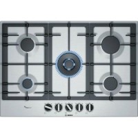 Bosch Series 6 75cm 5 Burner Gas Hob - Stainless steel