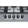 Bosch Series 6 75cm 5 Burner Gas Hob - Stainless steel