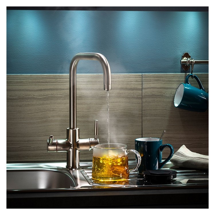 Abode Hemista 4 in1 Boiling Water & Filter Tap - Brushed Nickel