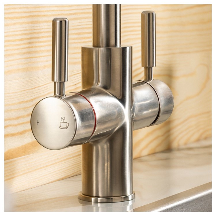 Abode Hemista 4 in1 Boiling Water & Filter Tap - Brushed Nickel