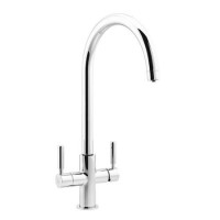 Abode Hemista Dual Lever Slimline 3 in 1 Boiling Water Tap - Chrome