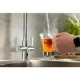 Abode Hemista Dual Lever Slimline 3 in 1 Boiling Water Tap - Chrome