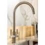 Abode Hemista Dual Lever Slimline 3 in 1 Boiling Water Tap - Brushed Nickel