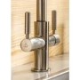 Abode Hemista Dual Lever Slimline 3 in 1 Boiling Water Tap - Brushed Nickel