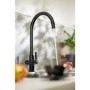 Abode Hemista Dual Lever Slimline 3 in 1 Boiling Water Tap - Matt Black
