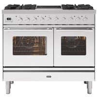 Ilve Roma 100cm Dual Fuel Range Cooker with Gas and Induction Hob - Stainless Steel