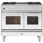 Ilve Roma 100cm Dual Fuel Range Cooker with Gas and Induction Hob - Stainless Steel