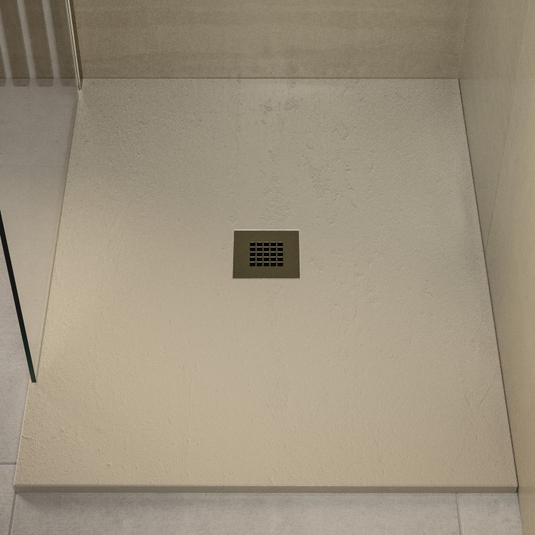 Brushed Brass Grill Waste Cover - Slate Shower Trays