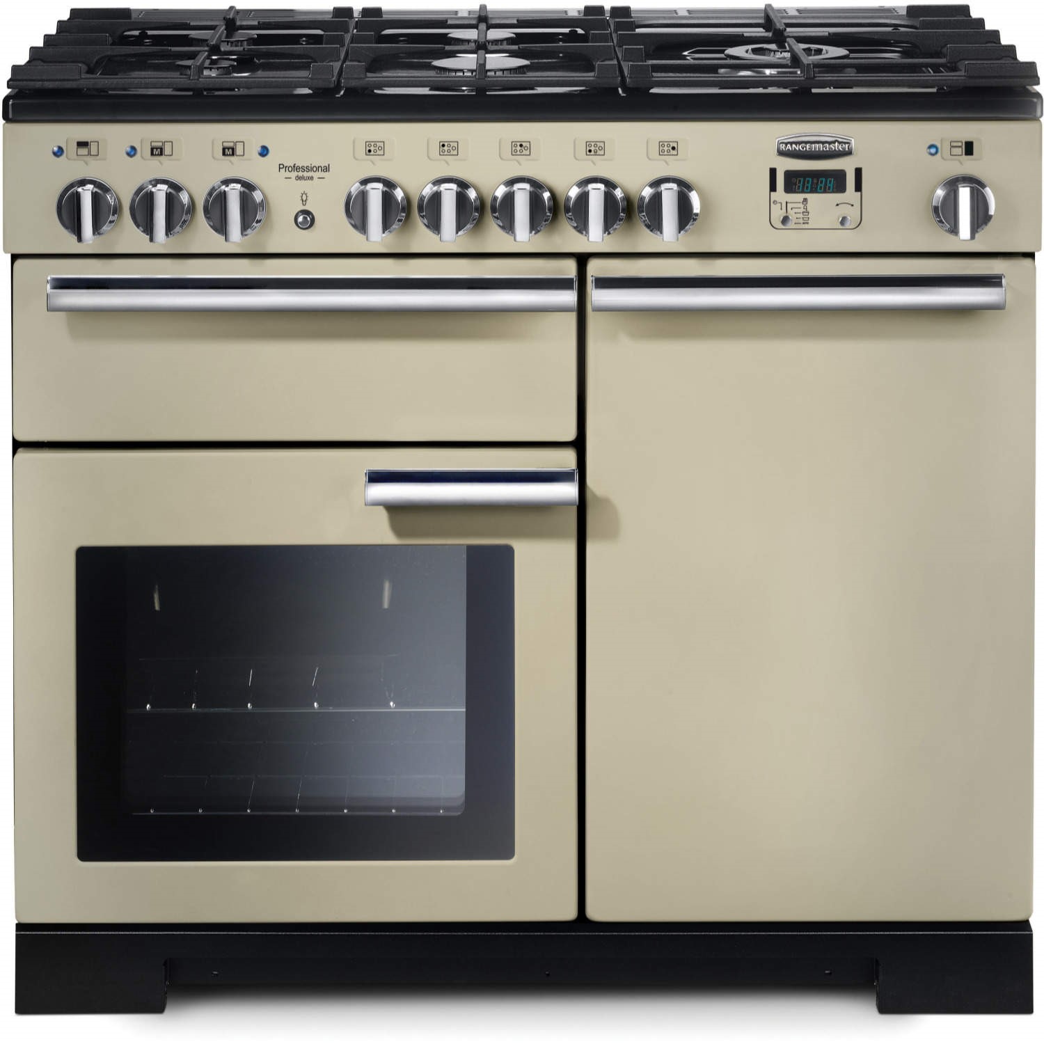 Rangemaster Professional Deluxe 100cm Dual Fuel Range Cooker - Cream
