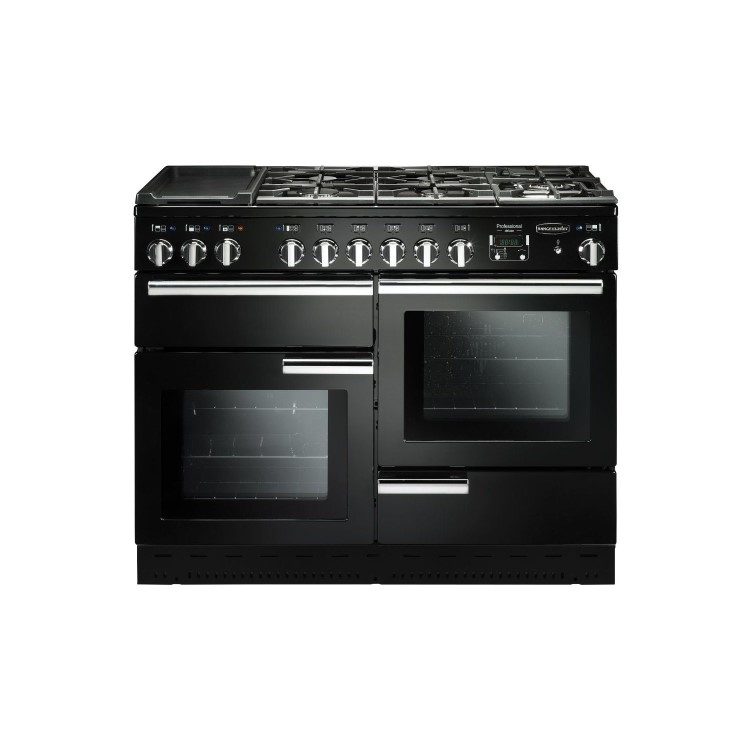 Rangemaster 97520 Professional Deluxe 110cm Dual Fuel Range Cooker in Black