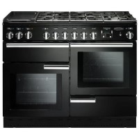 Rangemaster 97520 Professional Deluxe 110cm Dual Fuel Range Cooker in Black