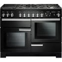 Rangemaster Professional Deluxe 110cm Dual Fuel Range Cooker - Black