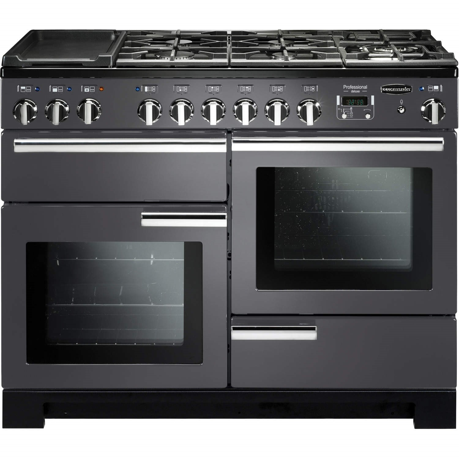 Rangemaster Professional Deluxe 110cm Dual Fuel Range Cooker - Slate Grey