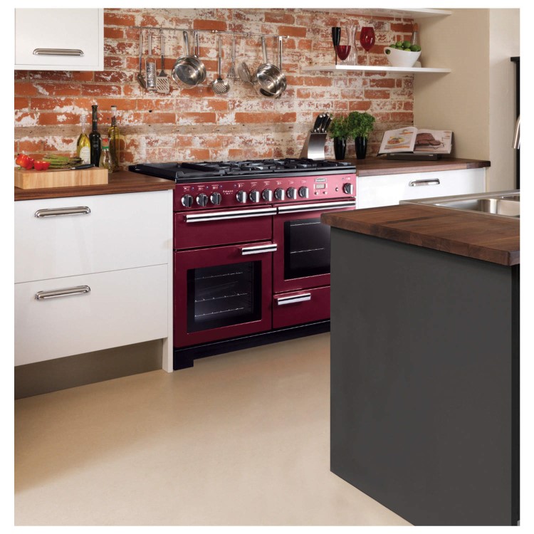 Rangemaster 97540 Professional Deluxe 110cm Dual Fuel Range Cooker - Cranberry
