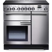 Rangemaster Professional Deluxe 90cm Electric Induction Range Cooker - Stainless Steel Rangemaster Professional Deluxe 90cm Electric Induction Range Cooker - Stainless Steel