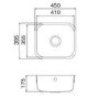 GRADE A1 - Astracast PE10XXTRAVSK Perth Stainless Steel 1 Bowl Undermount Sink