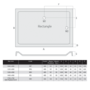 Black 1200x800mm Rectangular Shower Tray 45mm - Acrylic Stone Resin - Pearl