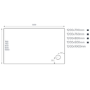 1200x800mm Rectangular Shower Tray – Low Profile 45mm – Stone Resin – White – Pearl
