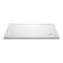 1400x800mm Rectangular Shower Tray 45mm - White Acrylic Stone Resin - Pearl