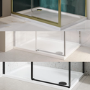 1400x800mm Rectangular Shower Tray – Low Profile 45mm – Stone Resin – White – Pearl