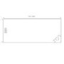 1700x800mm Rectangular Shower Tray - Non-Slip White Acrylic Stone Resin - Pearl