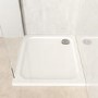 800x800mm Square Shower Tray – Low Profile 45mm – Stone Resin – White – Pearl