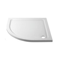 ALMOST PERFECT - 900x900mm Quadrant Shower Tray - White Acrylic Stone Resin - Pearl ALMOST PERFECT - 900x900mm Quadrant Shower Tray - White Acrylic Stone Resin - Pearl