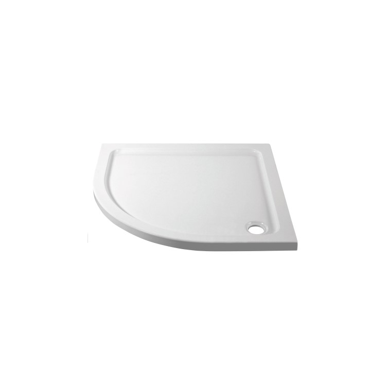 ALMOST PERFECT - 900x900mm Quadrant Shower Tray - White Acrylic Stone Resin - Pearl