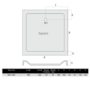 900x900mm Square Shower Tray - Black Acrylic Stone Resin - Pearl