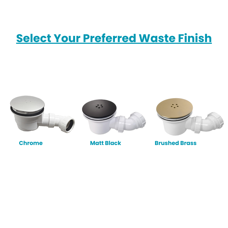 Black 900x900mm Quadrant Shower Tray 45mm - Acrylic Stone Resin - Pearl