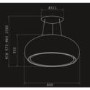 GRADE A1 - Elica PEARL-SS 80cm Ceiling Mounted Island Decorative Cooker Hood Stainless Steel