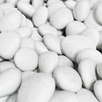 White Decorative Stone Pebbles for Amberglo Fire White Decorative Stone Pebbles for Amberglo Fire