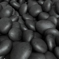 Black Decorative Stone Pebbles for Amberglo Fire Black Decorative Stone Pebbles for Amberglo Fire