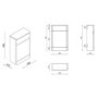 500mm Beige Back to Wall Toilet Unit Only - Pendle