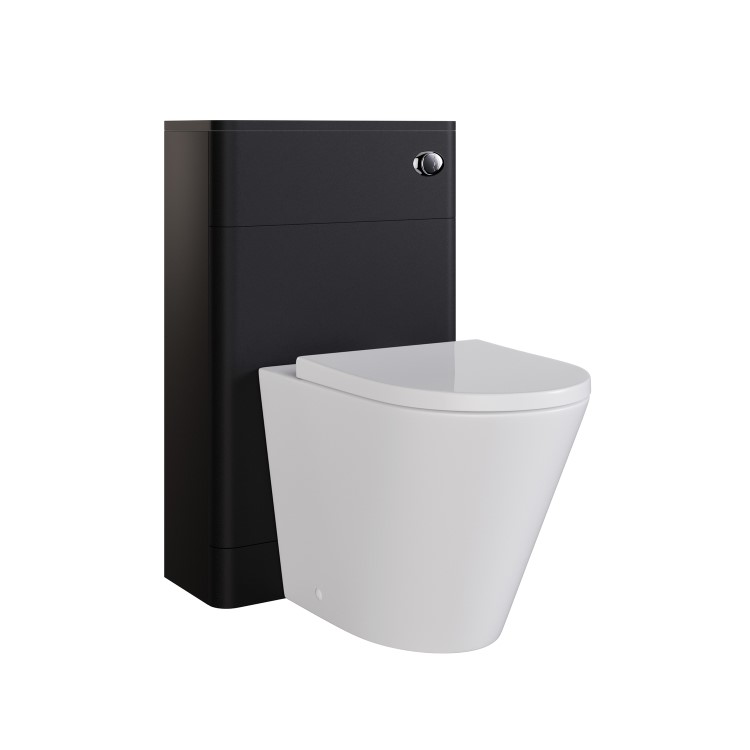 500mm Black Back to Wall Toilet Unit Only - Pendle