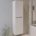 PENTALLBG2 Beige Double Door Wall Mounted Tall Bathroom Cabinet 400x1400mm Storage Unit - Pendle
