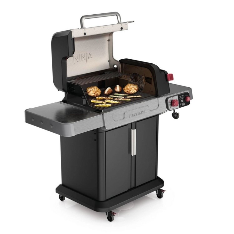 Ninja FlexFlame Gas BBQ & Outdoor Cooking System PG301UK - Black/Silver