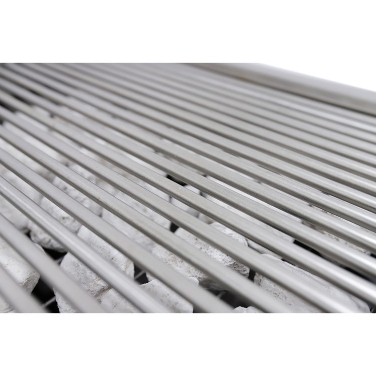 Parry PGC6 Natural Gas Countertop Lave Rock Chargrill. 600mm Wide. 2 Burners. Dual Zone Control. Made In Britain. 2 Years Full Manufacturers warranty