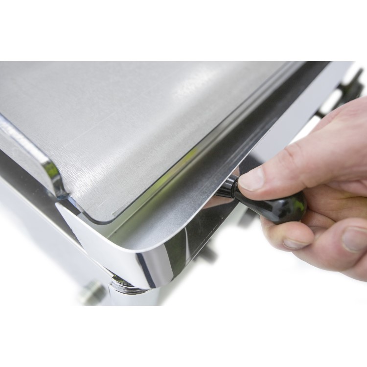 Parry PGF600G LPG Gas Countertop Griddle 600mm Wide - 2 Burners. Dual Zone Control. Polished Steel Plate. Includes FREE Nat Gas Conversion Kit. Made In Britain