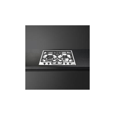Smeg PGF64-4 Classic Ultra Low Profile 60cm Gas Hob in Stainless Steel