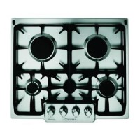 Candy PGF640SX 60cm 4 Burner Gas Hob With Cast Iron Pan Stands - Stainless Steel