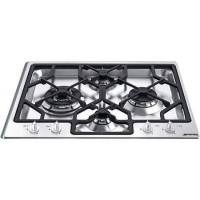 GRADE A1 - Smeg PGF64SC Linea Ultra Low Profile 60cm Gas Hob Stainless Steel