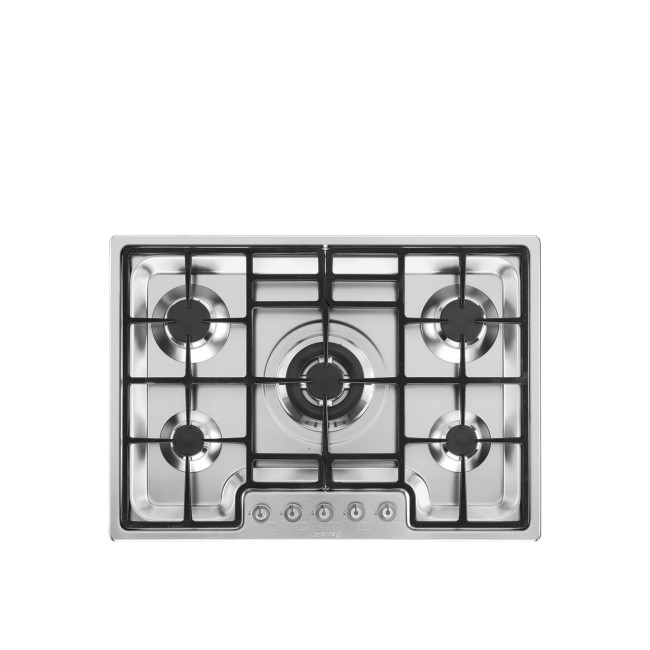 GRADE A2 - Smeg PGF75-4 Classic Stainless Steel Ultra Low Profile 72cm Gas Hob