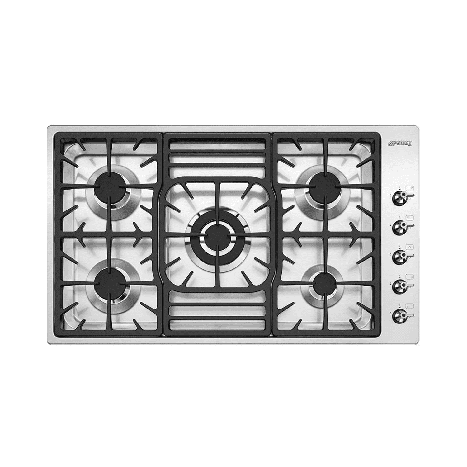 Smeg Classic 87cm 5 Burner Gas Hob - Stainless Steel