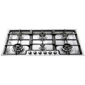 GRADE A3 - Smeg PGF96 Classic Stainless Steel Ultra Low Profile 6 Burner 87cm Gas Hob