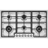 Smeg Classic 87cm 6 Burner Gas Hob - Stainless Steel
