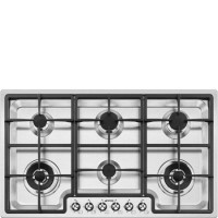 GRADE A2 - Smeg PGF96 Classic Stainless Steel Ultra Low Profile 6 Burner 87cm Gas Hob
